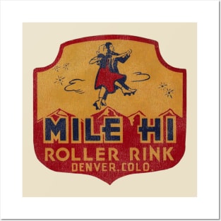 Mile Hi Roller Rink Vintage Defunct Skating Club Posters and Art